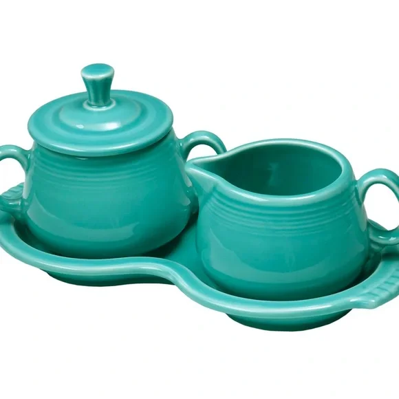 Fiesta Sugar Set with Tray, Breakfast Set, Fiestaware HLC Homer Laughlin,4pcset - Picture 1 of 6